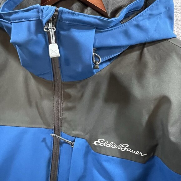 Eddie Bauer Weather Edge Plus Stretch Jacket Men's Small Blue Softshell - Picture 4 of 16
